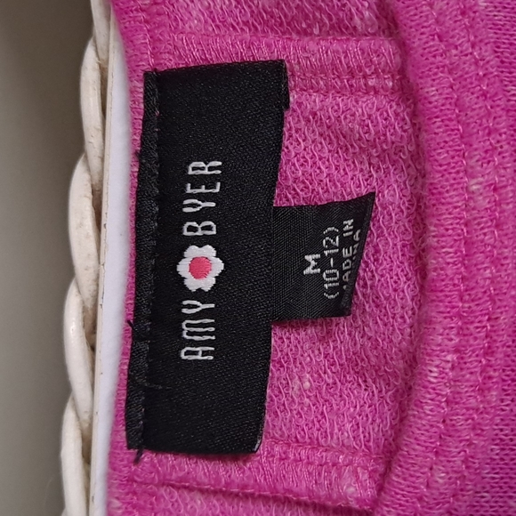 Amy Byer pink tie back tank top - Picture 3 of 4